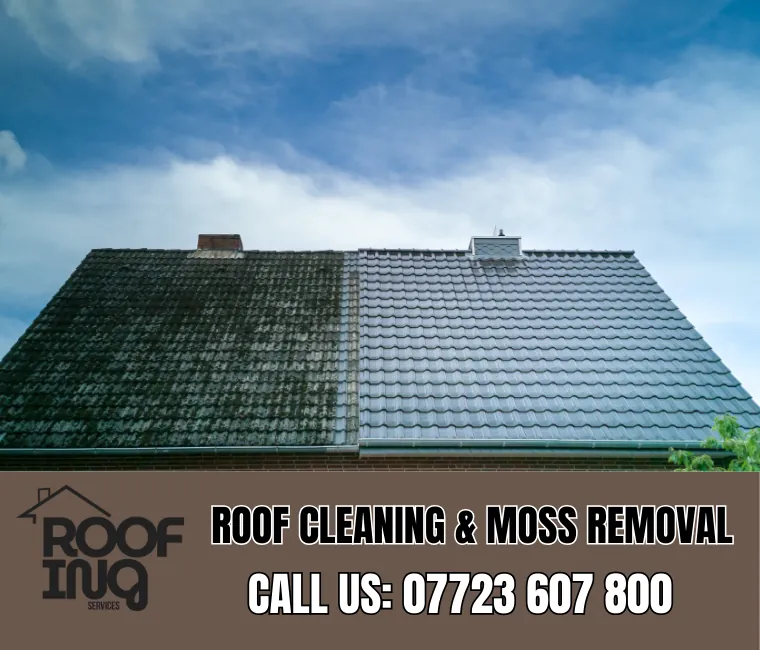 Roof cleaning and moss removal in Penryn